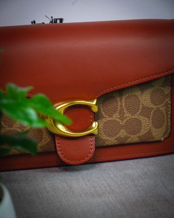 Coach Нова Оригинална Дамска Чанта Естествена Кожа Пълен Комплект