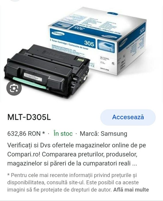 Tonar imprimantă samsung