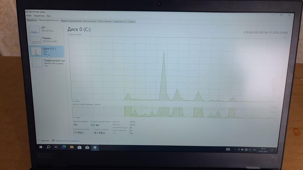 Lenovo thingpad core i5 8/256
