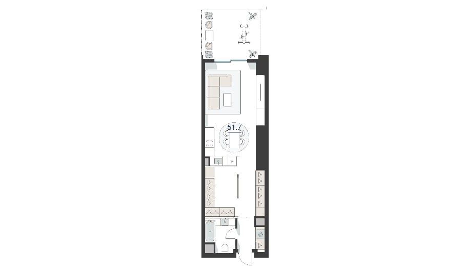 ПРОДАЁТСЯ Квартира ЖК NEST ONE 51,70м2 4-этаж Вид На ХУМО АРЕНА