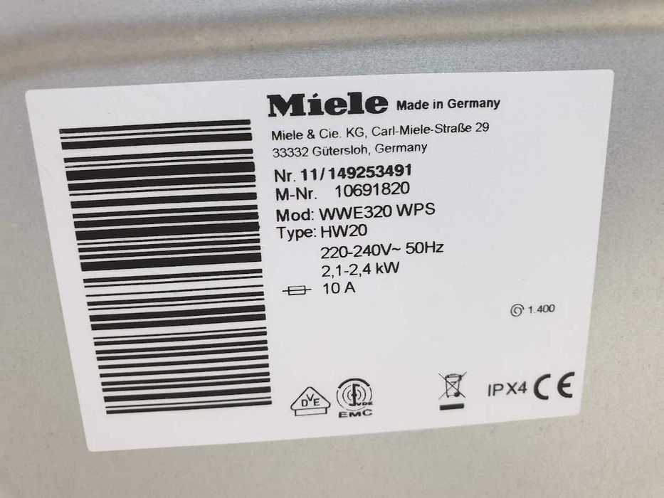 Miele W1 - PowerWash - Пералня Миеле 12м Гаранция