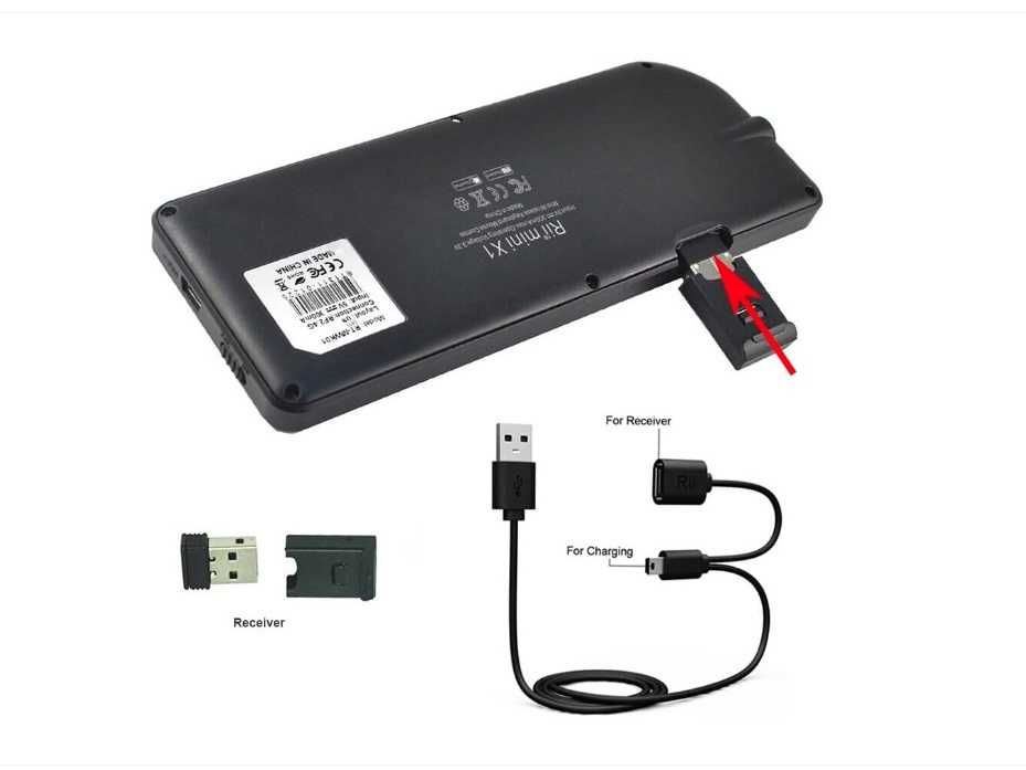 mini tastatura+mouse  - televizor  / laptop  wireless Rii X1