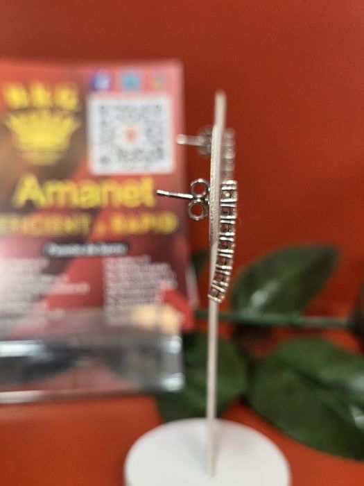 Cercei aur 18K cu pietre prețioase Amanet BKG
