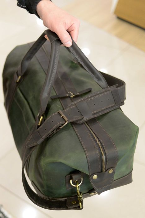 Geantă de voiaj din piele naturală. Duffel bag