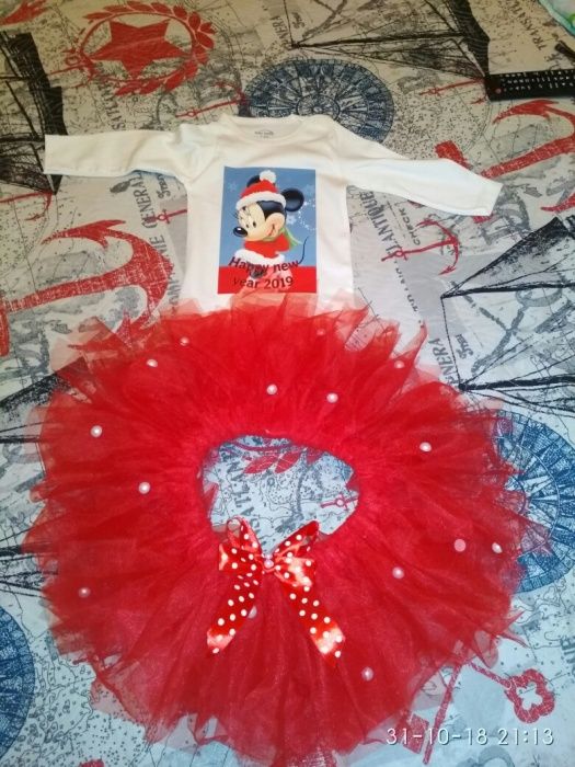 Комплект юбка туту и футболка на заказ