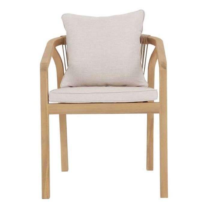 Трапезен стол, CONTREL, Сив, Бежов, Текстил, 61х58х75см.