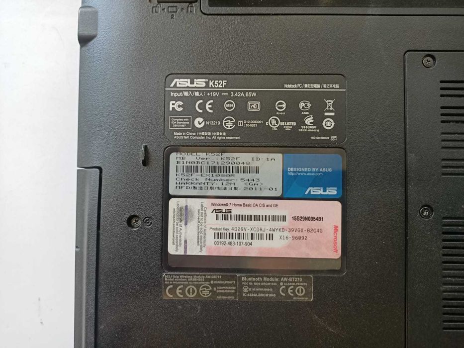 Ноутбук ASUS K52F