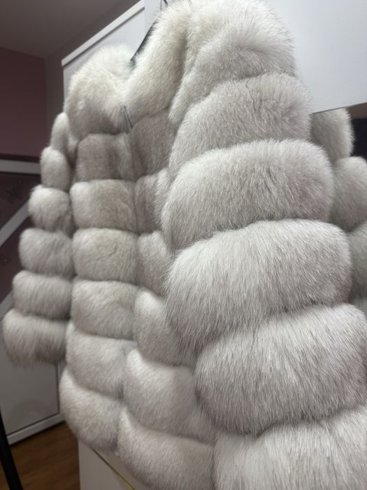 Палто от естествен косъм лисица