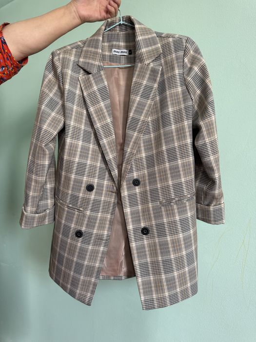 Пиджак клетчатый