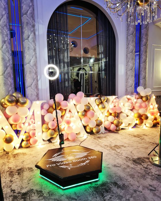 Baloane cu fum-fum greu dansul mirilor-oglinda magica-video booth 360