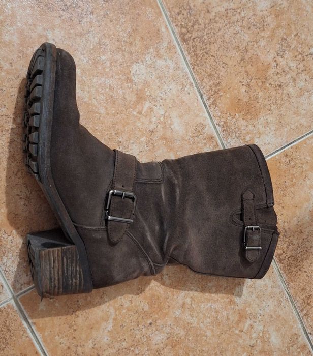 Боти от естествена кожа - велур Lavorazione Artigiana