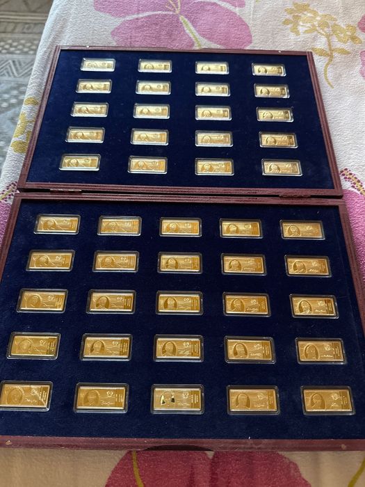 Продавам позлатени кюлчета със всички президенти на САЩ! 24 к голд