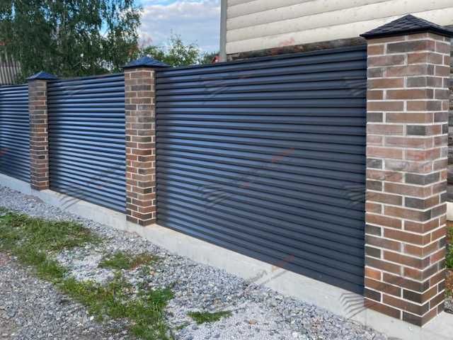 Забор жалюзи из металла