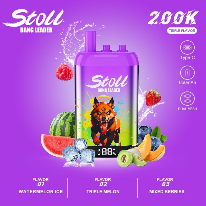 Vape 200.000 fumuri Bang Stoll redbull, 3 arome
