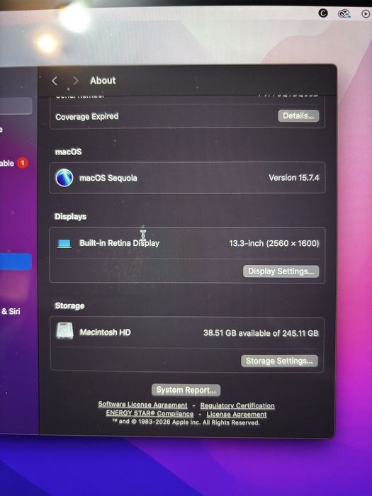 MacBook Pro M1 8/256GB