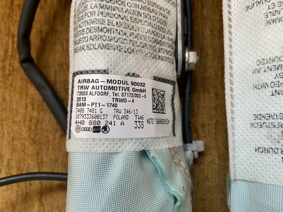 Airbag scaun sofer / Bancheta stanga Audi A8 4H 2011-2017