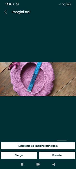 Rochita si basca din lana, crosetate manual