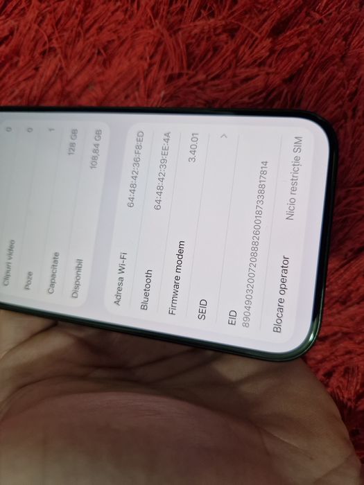 -Iphone 15Pro, ca Nou, 128Gb, 8Ram, Bat:90%- 569 cicluri incarcare, Bl