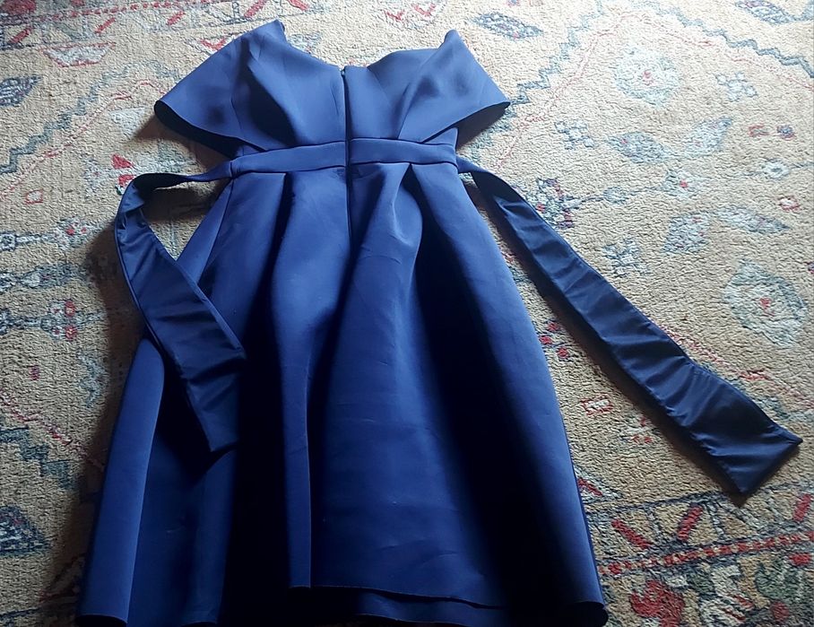 rochie superba asos party albastru inchis