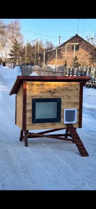 Домик с системой "теплый пол" для кошек и мелких породы собак