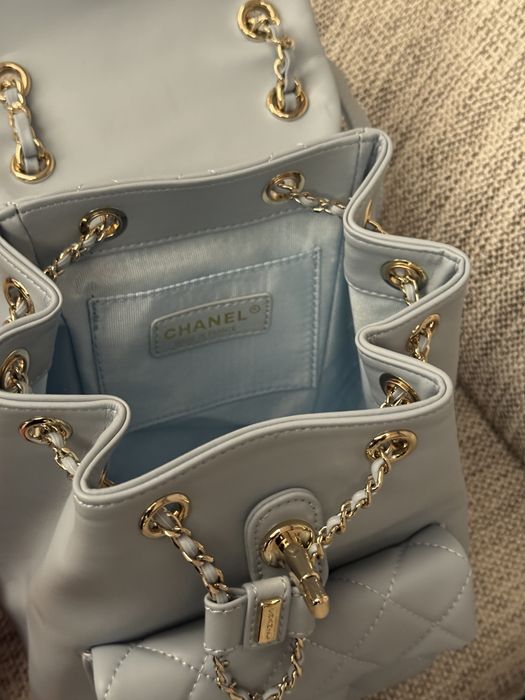 Раница светло синя Chanel