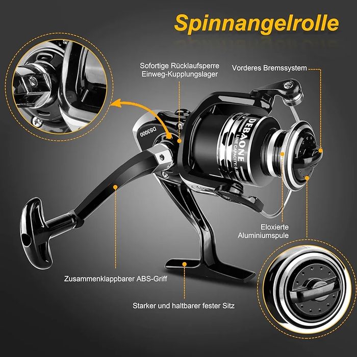 Телескопична спининг въдица 180см с макара, аксесоари и чанта