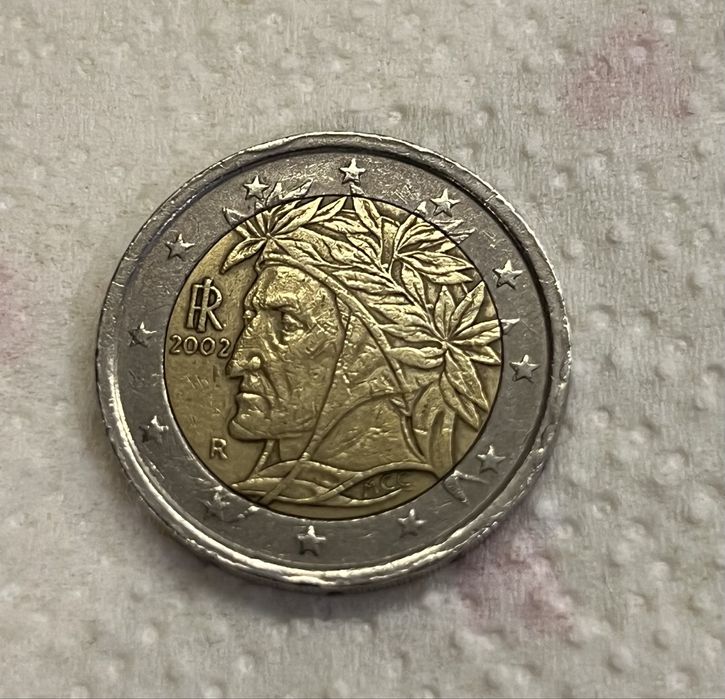 1 euro,2 euro 2002г.  печатна грешка