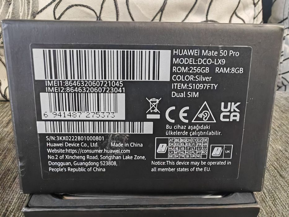 256GB Huawei Mate 50 Pro Vivacom Гаранция 2025г. Silver
