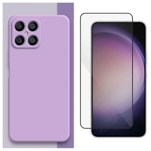 Honor X7/X7A/X8/X8A/X7B/X6B/X8C/X7D Husa Prem Silicon + Folie Sticla 9D