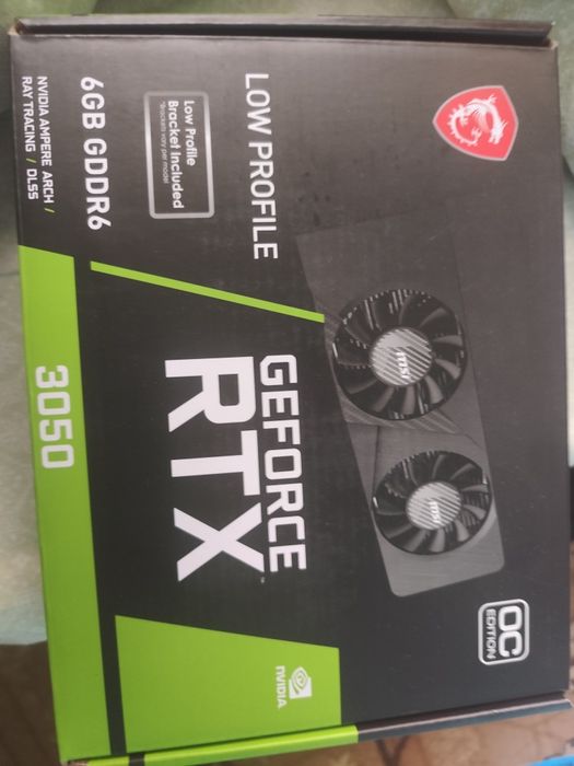 MSI RTX 3050 LP-като нова,в гаранция