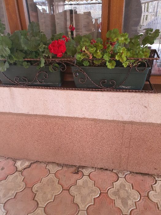 Arta din fier forjat pentru flori , suporti de flori pentru ferestre