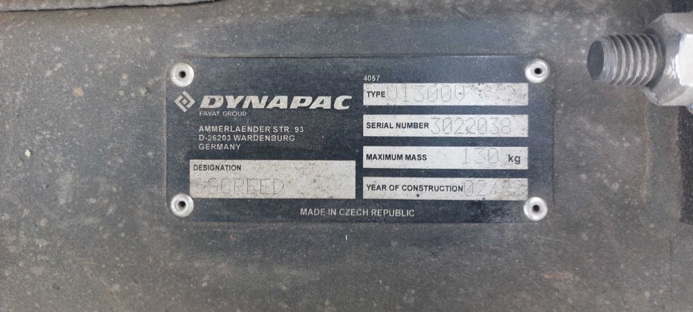 Dynapac F80W, Minifinisor NOU