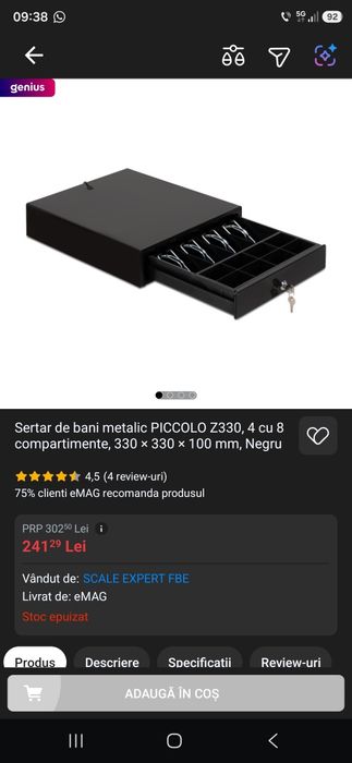 Sertar de bani putin folosit