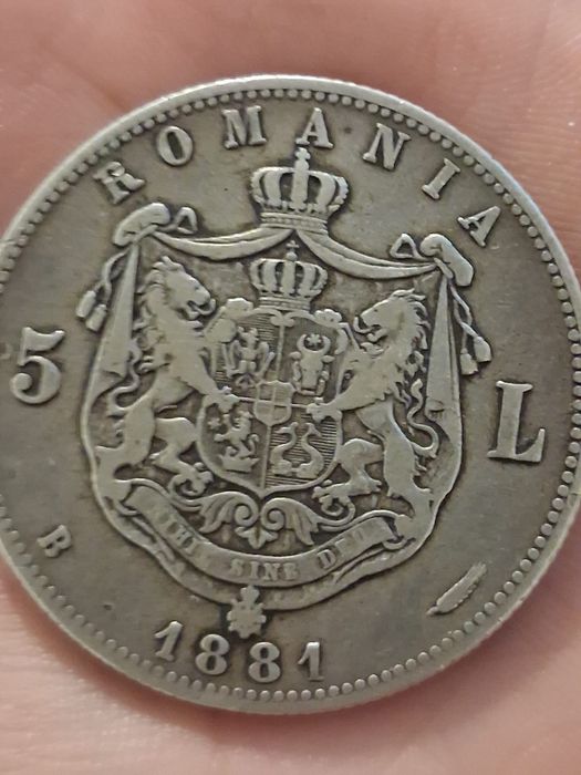 Moneda Carol 1, moneda de 5 lei