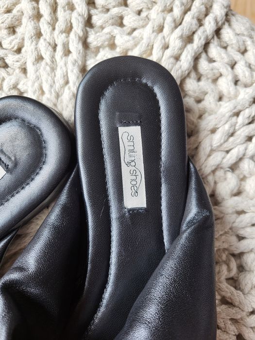 Smiling Shoes papuci negri piele marime 40