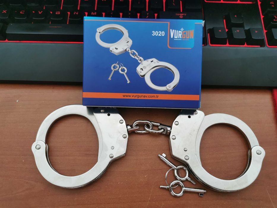 Качествени Белезници Vurgun с мека връзка Никелирани Стомана