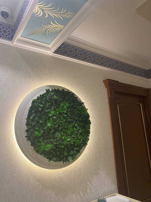 Искусственные растения на стену (фито модули) с установкой