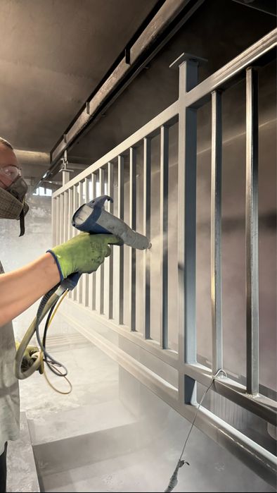 ***Sablare vopsire in camp electrostatic ***