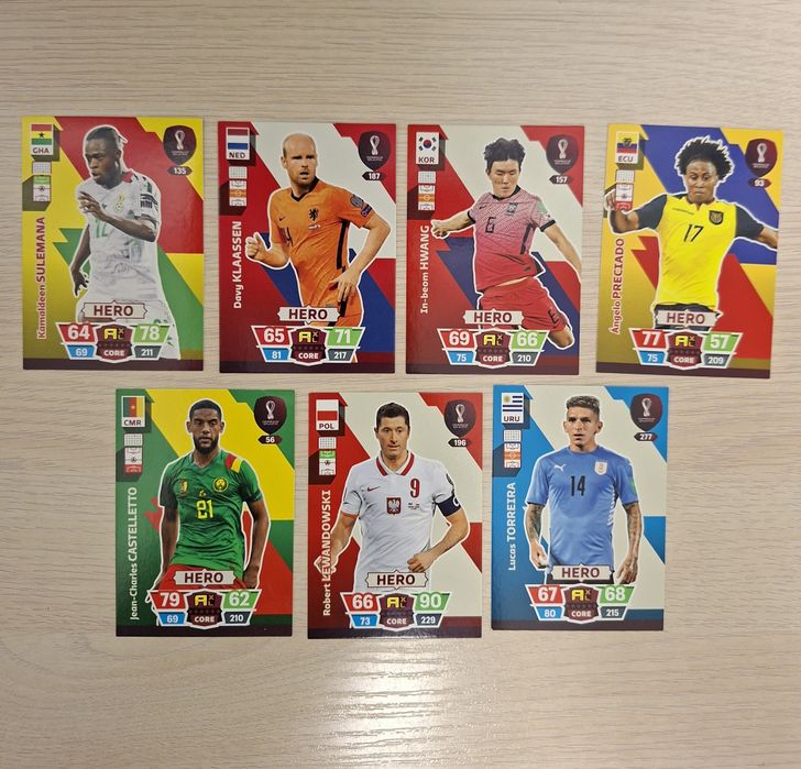 PANINI ADRENALYN XL 2022 World cup cards.