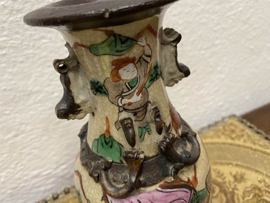 Японска ваза сацума с маркировка 1900 г .