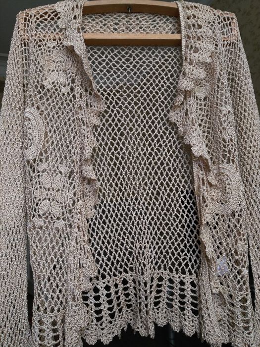 Кофта золотистая ажурная!