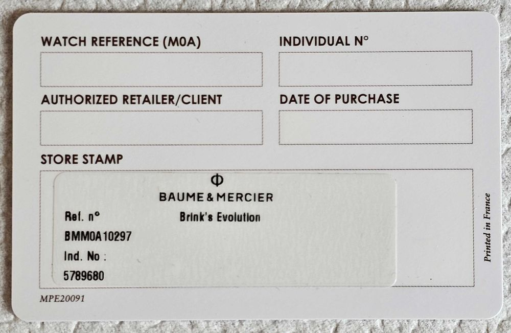Швейцарски Часовник Baume&Mercier Brink's Evolution