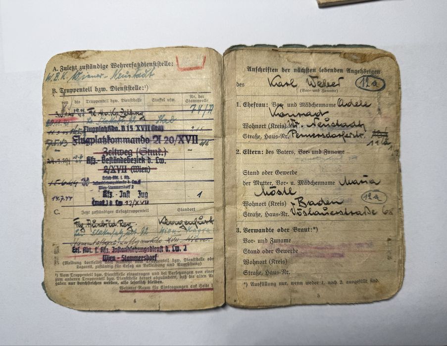 Lot documente Luftwaffe ww2