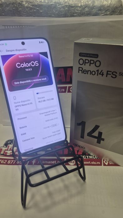 Telefon mobil OPPO Reno14 FS 5G, 512GB
