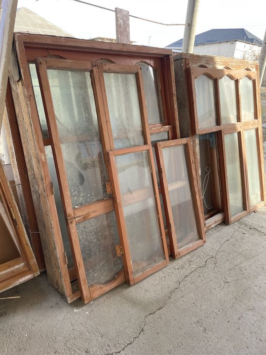 Деревянные окна 9 штук