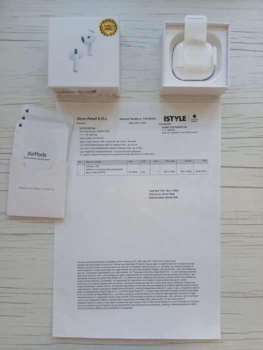 AirPods 4 ANC – folosite rar, stare excelentă