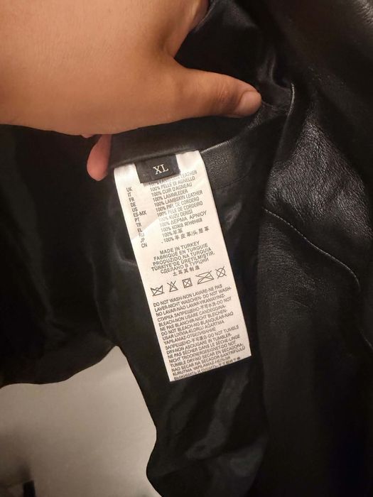 Оригинално мъжко кожено яке Diesel XL – 100% Lambskin – като ново