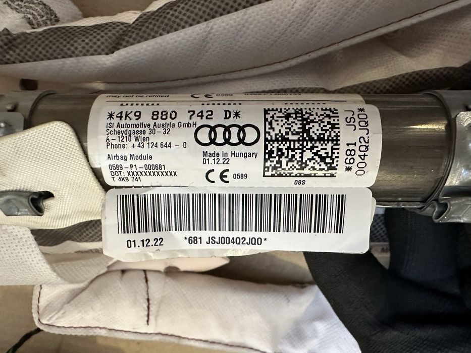 Kit airbag Audi A6 C8 / A7 4K 2018-2024