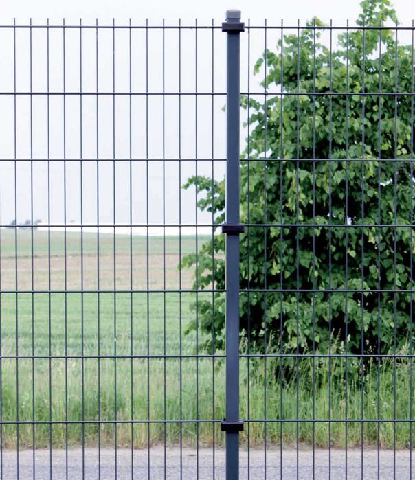 Panou gard 2D cu dublu fir 6/5/6 antracit RAL 7016, Panou fir dublu