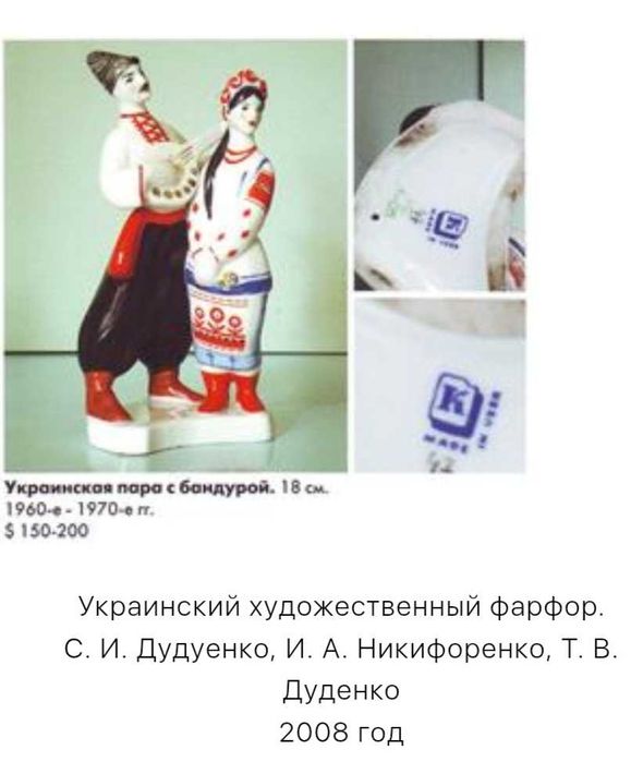 Фарфоровая статуэтка Левко и Ганна, (майская ночь, Украинская пара)